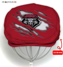 New Mexico Lobos NCAA4 Flat Cap, NCAA Jeff Cap, NCAA Driving Cap Q22 (Head size can be adjusted)