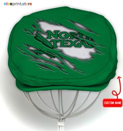 North Texas Mean Green NCAA4 Flat Cap, NCAA Jeff Cap, NCAA Driving Cap Q22 (Head size can be adjusted)