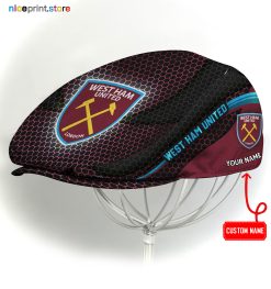 West Ham United EPL Flat cap, Jeff Cap, Driving Cap, Golf Cap Q33 (Head size can be adjusted)