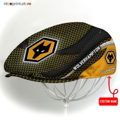 Wolverhampton Wanderers EPL Flat cap, Jeff Cap, Driving Cap, Golf Cap Q33 (Head size can be adjusted)