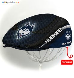 Connecticut Huskies NCAA4 Flat Cap, NCAA Jeff Cap, NCAA Driving Cap M33 (Head size can be adjusted)