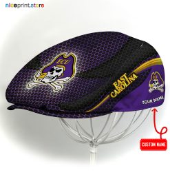 East Carolina Pirates NCAA4 Flat Cap, NCAA Jeff Cap, NCAA Driving Cap M33 (Head size can be adjusted)