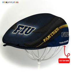 Fiu Golden Panthers NCAA4 Flat Cap, NCAA Jeff Cap, NCAA Driving Cap M33 (Head size can be adjusted)