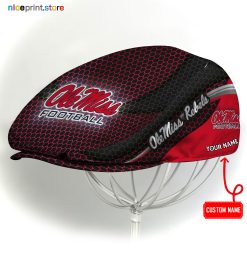 Ole Miss Rebels NCAA2 Flat Cap, NCAA Jeff Cap, NCAA Driving Cap M33 (Head size can be adjusted)