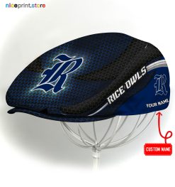 Rice Owls NCAA4 Flat Cap, NCAA Jeff Cap, NCAA Driving Cap M33 (Head size can be adjusted)