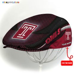 Temple Owls NCAA4 Flat Cap, NCAA Jeff Cap, NCAA Driving Cap M33 (Head size can be adjusted)