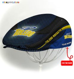 Toledo Rockets NCAA4 Flat Cap, NCAA Jeff Cap, NCAA Driving Cap M33 (Head size can be adjusted)