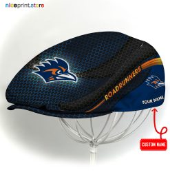 UTSA Roadrunners NCAA4 Flat Cap, NCAA Jeff Cap, NCAA Driving Cap M33 (Head size can be adjusted)