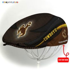 Wyoming Cowboys NCAA4 Flat Cap, NCAA Jeff Cap, NCAA Driving Cap M33 (Head size can be adjusted)