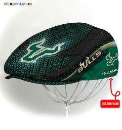 South Florida Bulls NCAA2 Flat Cap, NCAA Jeff Cap, NCAA Driving Cap M33 (Head size can be adjusted)