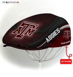 Texas AM Aggies NCAA2 Flat Cap, NCAA Jeff Cap, NCAA Driving Cap M33 (Head size can be adjusted)
