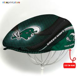 Tulane Green Wave NCAA2 Flat Cap, NCAA Jeff Cap, NCAA Driving Cap M33 (Head size can be adjusted)