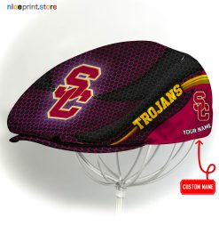 USC Trojans NCAA2 Flat Cap, NCAA Jeff Cap, NCAA Driving Cap M33 (Head size can be adjusted)