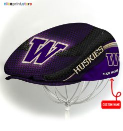 Washington Huskies NCAA2 Flat Cap, NCAA Jeff Cap, NCAA Driving Cap M33 (Head size can be adjusted)