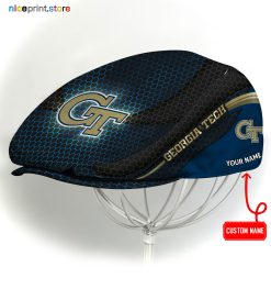 Georgia Tech Yellow Jackets NCAA3 Flat Cap, NCAA Jeff Cap, NCAA Driving Cap M33 (Head size can be adjusted)