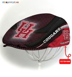 Houston Cougars NCAA3 Flat Cap, NCAA Jeff Cap, NCAA Driving Cap M33 (Head size can be adjusted)