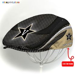 Vanderbilt Commodores NCAA3 Flat Cap, NCAA Jeff Cap, NCAA Driving Cap M33 (Head size can be adjusted)