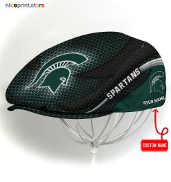 Michigan State Spartans NCAA2 Flat Cap, NCAA Jeff Cap, NCAA Driving Cap M33 (Head size can be adjusted)