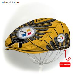 Pittsburgh Steelers NFL Flat cap, NFL Jeff Cap, NFL Driving Cap, NFL Golf Cap Q26 (Head size can be adjusted)