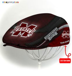 Mississippi State Bulldogs NCAA2 Flat Cap, NCAA Jeff Cap, NCAA Driving Cap M33 (Head size can be adjusted)