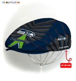 Seattle Seahawks NFL Flat cap, NFL Jeff Cap, NFL Driving Cap, NFL Golf Cap Q26 (Head size can be adjusted)