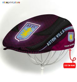 Aston Villa EPL Flat cap, Jeff Cap, Driving Cap, Golf Cap Q33 (Head size can be adjusted)