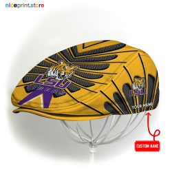LSU Tigers NCAA Flat Cap, NCAA Jeff Cap, NCAA Driving Cap Q26 (Head size can be adjusted)