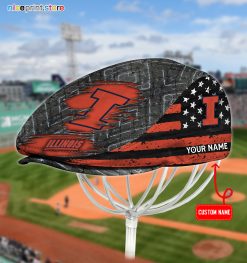 Illinois Fighting Illini NCAA3 Flat Cap, NCAA Jeff Cap, NCAA Driving Cap Q05