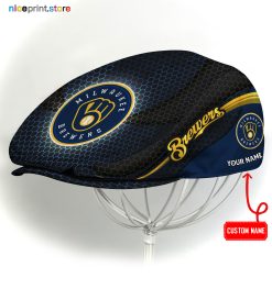 Milwaukee Brewers MLB Jeff Cap,  MLB Driving Cap,  MLB Golf Cap Q33 (Head size can be adjusted)