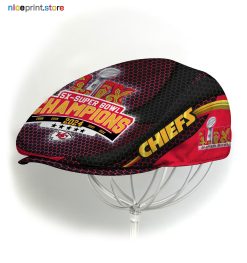 Kansas City Chiefs Super Bowl LIX Flat cap, Jeff Cap, Driving Cap, Golf Cap Q33