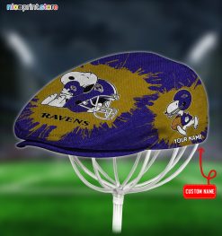 Baltimore Ravens x Snoopy NFL Jeff Hats, Driving Cap, Golf Cap Q39