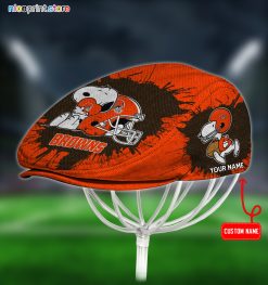 Cleveland Browns x Snoopy NFL Jeff Hats, Driving Cap, Golf Cap Q39