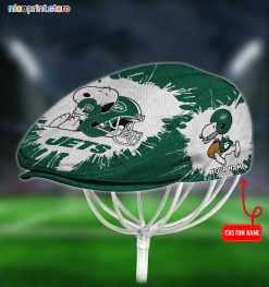 New York Jets x Snoopy NFL Jeff Hats, Driving Cap, Golf Cap Q39