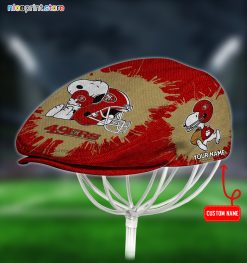 San Francisco 49ers x Snoopy NFL Jeff Hats, Driving Cap, Golf Cap Q39