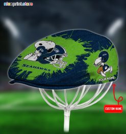 Seattle Seahawks x Snoopy NFL Jeff Hats, Driving Cap, Golf Cap Q39