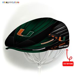 Miami Hurricanes NCAA Jeff Cap, Flat Cap, Driving Cap M45