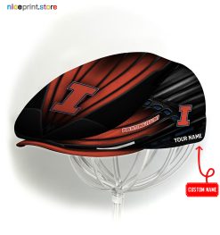 Illinois Fighting Illini NCAA3 Jeff Cap, Flat Cap, Driving Cap M45
