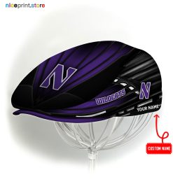 Northwestern Wildcats NCAA4 Jeff Cap, Flat Cap, Driving Cap M45
