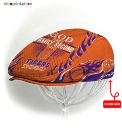 Clemson Tigers NCAA Jeff Cap, Flat Cap, Driving Cap M47