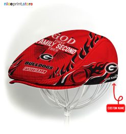 Georgia Bulldogs NCAA Jeff Cap, Flat Cap, Driving Cap M47