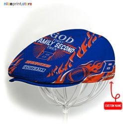 Boise State Broncos NCAA2 Jeff Cap, Flat Cap, Driving Cap M47