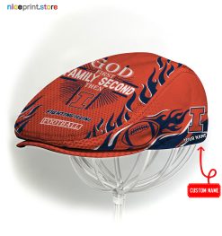 Illinois Fighting Illini NCAA3 Jeff Cap, Flat Cap, Driving Cap M47
