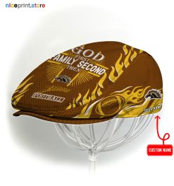 Western Michigan Broncos NCAA4 Jeff Cap, Flat Cap, Driving Cap M47