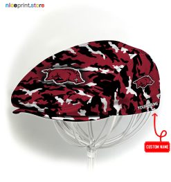 Arkansas Razorbacks NCAA Jeff Cap, Flat Cap, Driving Cap M37