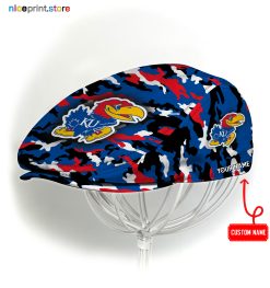 Kansas Jayhawks NCAA Jeff Cap, Flat Cap, Driving Cap M37