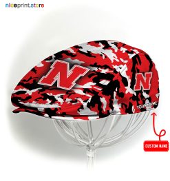 Nebraska Cornhuskers NCAA Jeff Cap, Flat Cap, Driving Cap M37