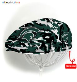 Michigan State Spartans NCAA2 Jeff Cap, Flat Cap, Driving Cap M37