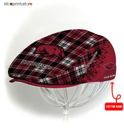 Arkansas Razorbacks NCAA Jeff Cap, Flat Cap, Driving Cap M50