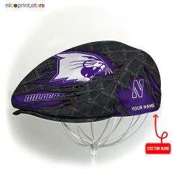 Northwestern Wildcats NCAA4 Flat Cap, NCAA Jeff Cap, NCAA Driving Cap Q17