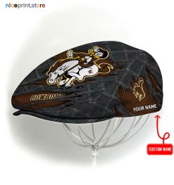 Wyoming Cowboys NCAA4 Flat Cap, NCAA Jeff Cap, NCAA Driving Cap Q17